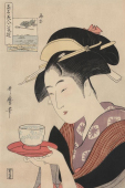 Utagawa Hiroshige Woman Serving Tea